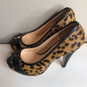 Cheetah Open Toe Pumps